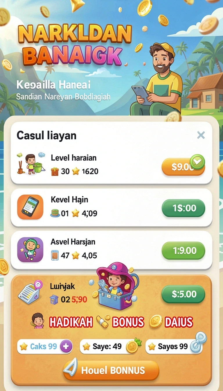 Beragam pilihan permainan menarik dalam aplikasi Review Aplikasi 73k.